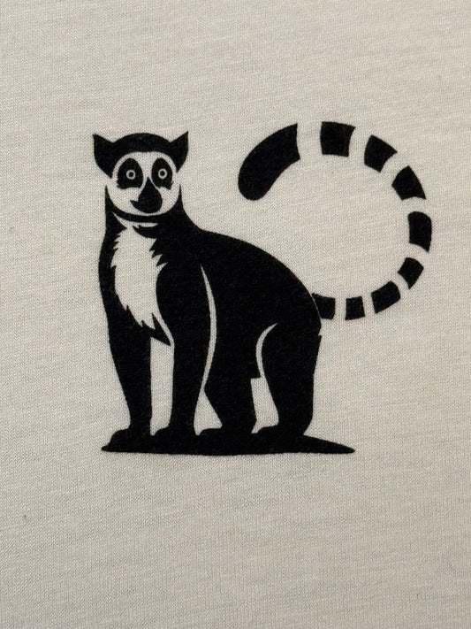 Cream Bamboo-Blend Lemur Tee – Made in USA | 20% Donated to Wildlife Conservation