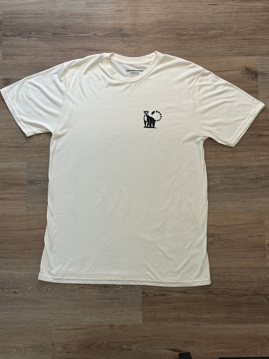 Cream Bamboo-Blend Lemur Tee – Made in USA | 20% Donated to Wildlife Conservation